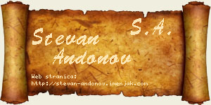 Stevan Andonov vizit kartica